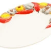 Garlic, Chilies And Onions Design Italian Ceramic Oval Plate -Ceramic Shop e a 16 3044 w