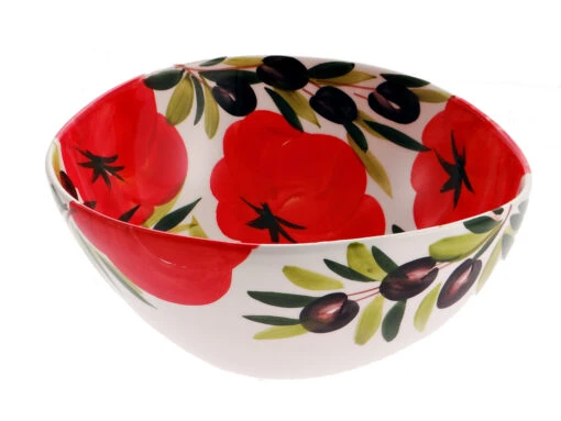 Large Tomato And Olive Giada Ceramic Bowl