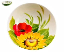 Sunflower & Poppy Giada Ceramic Bowl