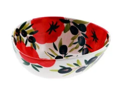 Tomato And Olive Ceramic Bowl