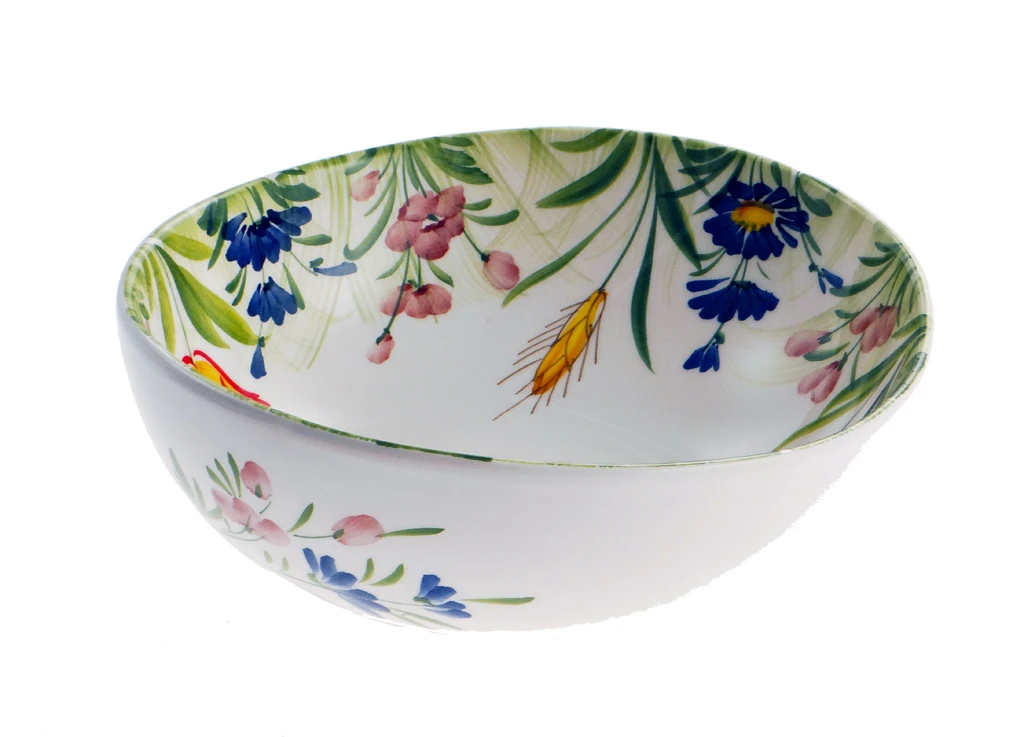 SMALL Size Flowers Design Italian Ceramic Bowl 3 SMALL Size Flowers Design Italian Ceramic Bowl