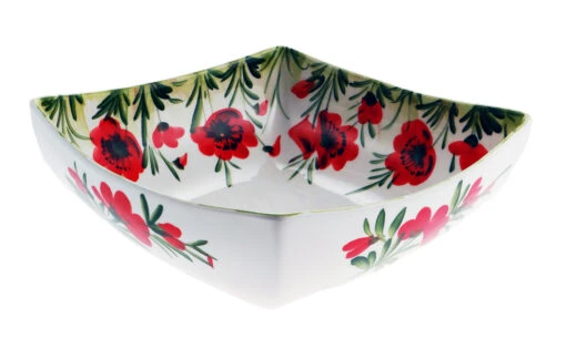 Poppy Square Ceramic Bowl – Large