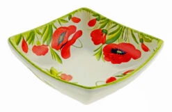 Medium Poppy Square Ceramic Bowl