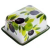 Butter Dish Olive Design -Ceramic Shop e bd 15 2993 w