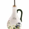 Mixed Flowers Design Ceramic Italian Oil Pourer -Ceramic Shop e ov 31 o 1