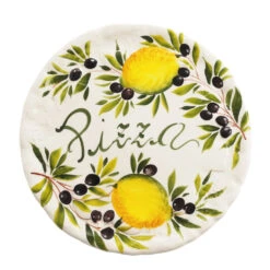 Lemon & Olive Pizza Plate