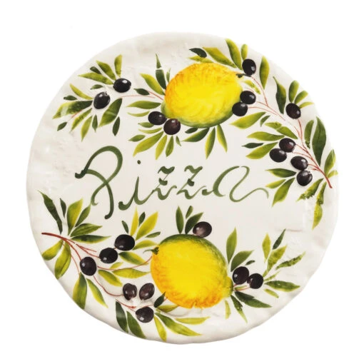 Lemon & Olive Pizza Plate