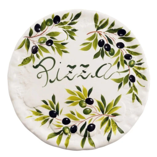 Olive Design Italian Ceramic Pizza Plate