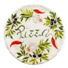 Garlic, Pepper, Olive Pizza Plate -Ceramic Shop e pp 18 4033 w