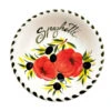 SMALL Tomato & Olive Design Italian Ceramic Spaghetti Bowl -Ceramic Shop e sb 16 3533 w
