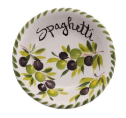 Olives Design Italian Spaghetti Bowl