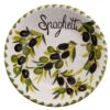 Large Size Olives Design Ceramic Italian Spaghetti Bowl