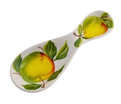 ‘NEW’ Apples Design Ceramic Italian Spoon Holder