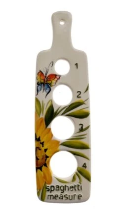 Sunflower And Butterfly Ceramic Italian Spaghetti Measure