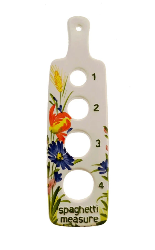 Mixed Flowers Design Italian Ceramic Spaghetti Measure