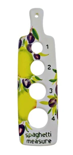 Lemons And Olives Design Italian Ceramic Spaghetti Measure