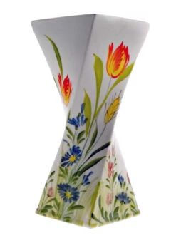 ‘LARGE’ Size Flowers Design Italian Ceramic Vase