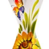 ‘SMALL’ Size Italian Ceramic Butterfly And Sunflower Design Vase