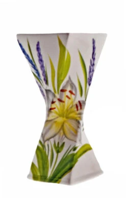 ‘SMALL’ Lily And Lavender Italian Ceramic Vase
