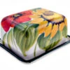 Sunflower And Poppy Butter Dish -Ceramic Shop e17 bd w 1