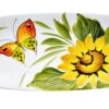 Butterfly And Sunflower Antipasto Ceramic Plate -Ceramic Shop e23 a w