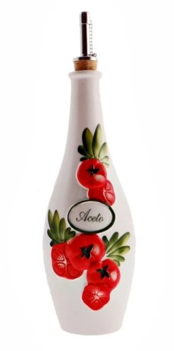 Italian Tomato Design Ceramic Vinegar Pourer