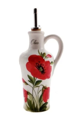Ceramic Poppy Oil Pourer