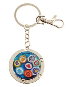 Murano Glass Key Ring Turquoise Base