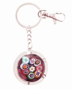 Murano Glass Key Ring Purple Base