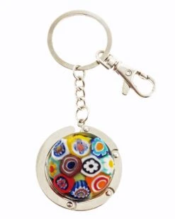 Murano Glass Key Ring Pale Green Base