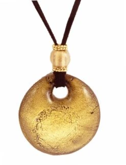 Murano Glass Pendant Gold Colour