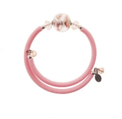 Murano Glass Bracelet Pink Colour