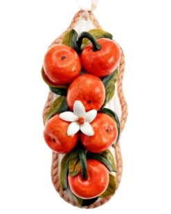 Mandarin Fruit Design Italian Ceramic Plaque