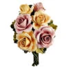 Pink And Yellow Roses Ceramic Bouquet Italian Wall Plaque -Ceramic Shop o 9 88 rose plaque w