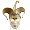 White And Gold Colour Volto Tricorno Brillantini Venetian Mask -Ceramic Shop r 126 7 3923 w 1