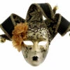 Black And Cream Flora Full Face Venetian Mask -Ceramic Shop r81 2 3789 w